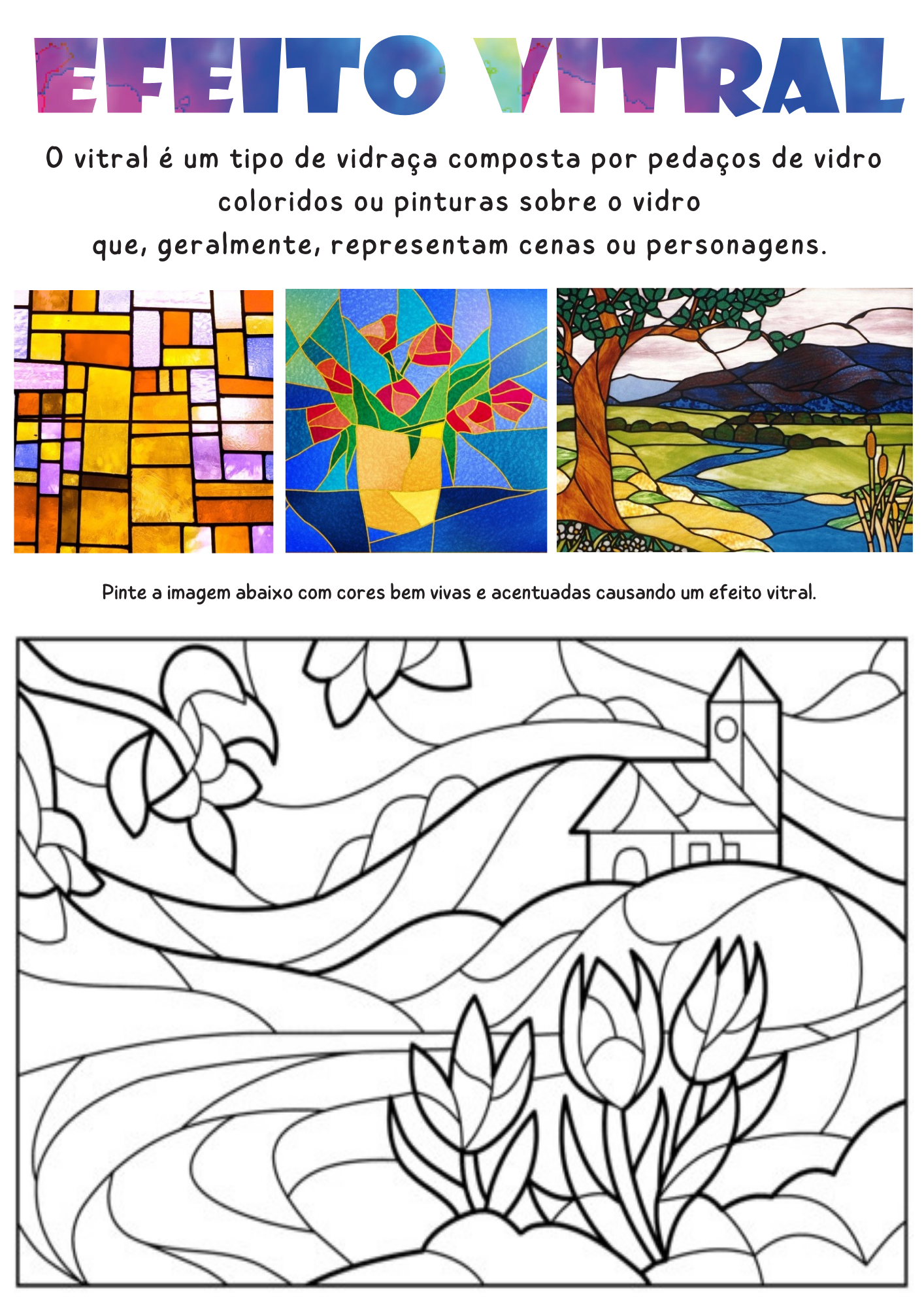Atividade: Efeito Vitral com Papel Colorido